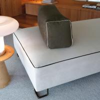 Detail of monoblock backing of Rigel modular sofa with dormeuse