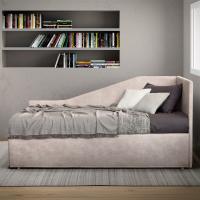 Kirwin side opening ottoman single bed - model with shaped corner 