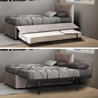Kirwin single bed with trundle bed below can turn in a double bed