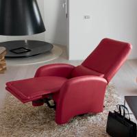 Pierrette relax armchair with lifted footrest and reclined backrest