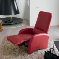Pierrette relax armchair with lifted footrest