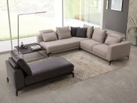 Bradford corner sofa with removable cover, version with open end unit