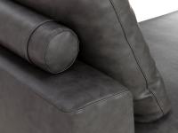 Detail of the back cushions with the convenient integrated bolster