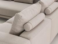 Detail of the back cushion characterised by the comfortable bolster