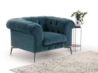 Bellagio tufted armchair with velvet cover