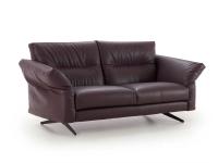 Carnaby linear sofa upholstered in aubergine-coloured Dakota faux leather