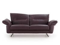 Carnaby two-seater linear sofa 188 cm wide with armrests and reclining backrests
