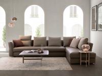 Kensington sectional sofa with reclining armrests