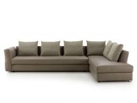 Kensington sectional sofa covered with fabric back cushions