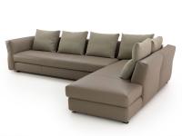 Kensington sofa with back cushions in goose down and covered in fabric 