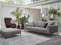 Abbey 3-seater fabric sofa