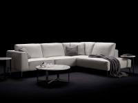 Abbey leather sofa, L-shaped with meridienne corner