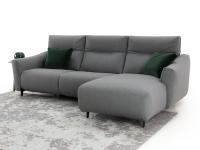 Prado sofa in the version with chaise longue and two seats with electric mechanism (23 cm wide armrests)