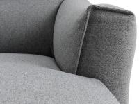 Detail of the valuable finishes and Penelope promo fabric decorated with protruding stitching