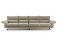 Front view of Carnaby linear sofa with folded down armrests