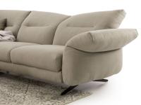 Detail of the fully folded sofa armrest