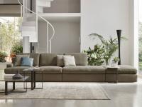 Open linear sofa Marlow in the version with low base