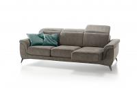 Newport sofa with high feet and sliding seats with block in 3 positions