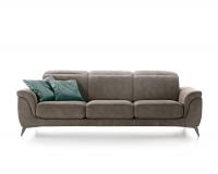 Newport sofa with high feet, cm 242 with 3 seat cushions