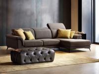 Newport sofa with chaise longue and reclining headrests 