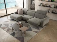 Newport modern sofa with high feet and pull-out seats