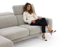 Comfortable seating with lift-up head-rest