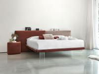 Cooper bed with modular headboards and in two colours, headboards are both 125 cm h.90; bed-frame h.5 cm
