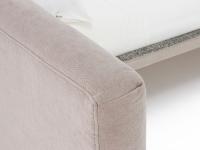 Detail of the upholstered panels thickness 