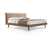 Kilian bed with slim bed frame and reversible cover with baguette quilting 