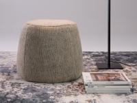 Dixie cone-shaped pouf, covered in fabric