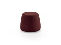 Dixie cone-shaped pouf, covered in leather