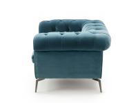 Side view of Bellagio button tufted armchair