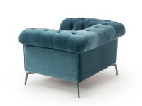 Back view of Bellagio button tufted armchair
