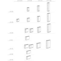 Atlantic modern bathroom wall unit - Models and Measurements