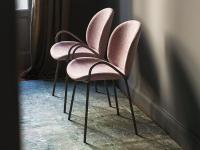 Upholstered chair with thin legs Athena, upholstered in fabric