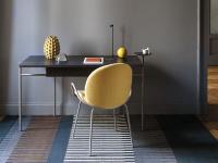 Upholstered chair with thin legs Athena, perfect to be used as a chair at a desk