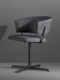 Bahia office chair with metal spoke base