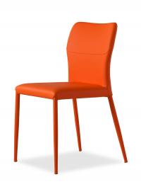 Denali upholstered chair in orange leather 