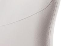 Detail of the seams and shaped outline of the backrest of Denali chair