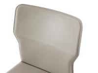 Detail of the high, contoured backrest of the Denali chair