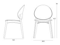 Jewel chairs - diagram with measurements