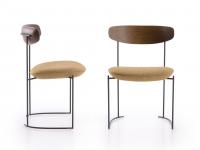 Side and front view of the Keel chair highlighting its perfect proportions