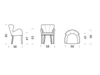 Elektra chair - measurements