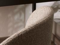 Detail of the backrest seams of the Rakel upholstered chair
