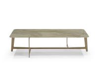 BSeries low table by Borzalino with rectangular marble top in Royal Deer