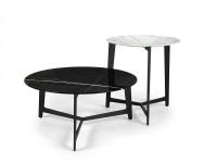 BSeries round tables with contrasting marble tops