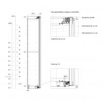 Layout sliding wardrobe - position of the holes on the side and specific measurements