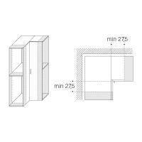 Pacific wardrobes custom measurements - Minimum width for the custom corner element