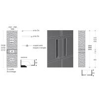 Door and Sides Scheme - Louisiana faux-leather wardrobe with hinged door