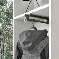 Pull-out clothes hanger for a cm 46,2 deep wardrobe
